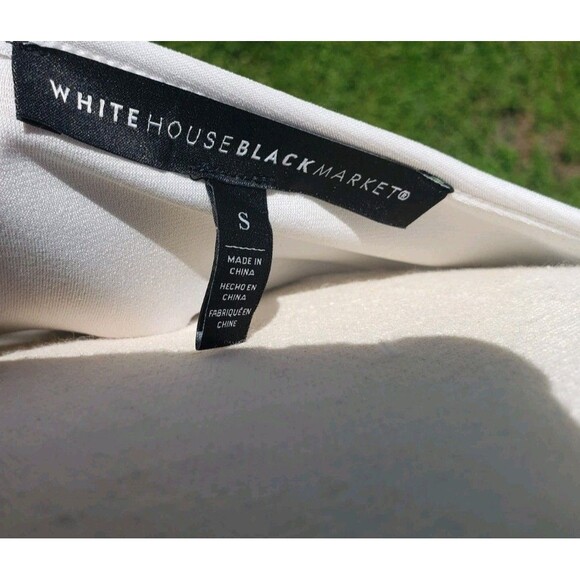 White House Black Market Gray Sequin Sheer Top w/Stretch Tank Shell EUC Sz Small - Picture 9 of 15